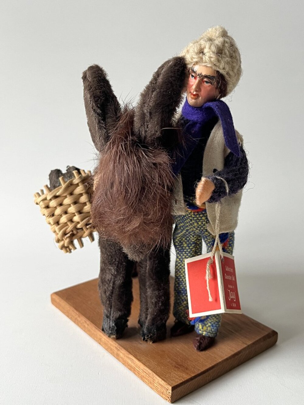 Vintage Jay of Dublin Ireland Connemara Man & Donkey Handmade Collectors Doll